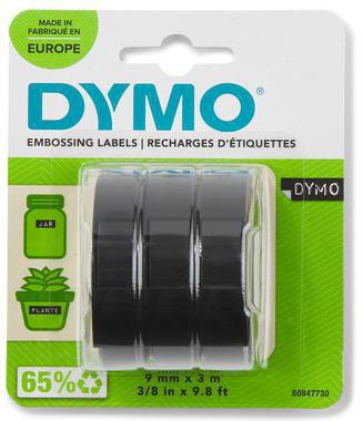 DYMO Prägeband S0847730 für 9mmx3m schwarz 3 St./Pack.