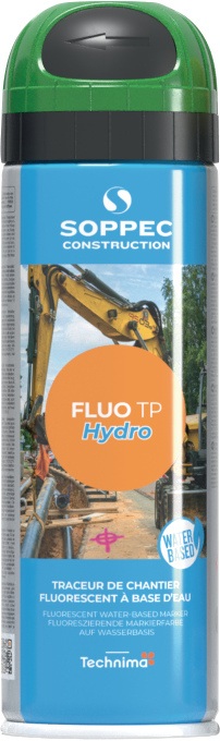 Baustellenmarkierspray Fluo TP Hydro neongrün 500ml Spraydose SOPPEC