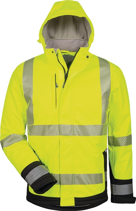 Warnschutz-Softshelljacke Melvin Gr.M gelb/schwarz ELYSEE