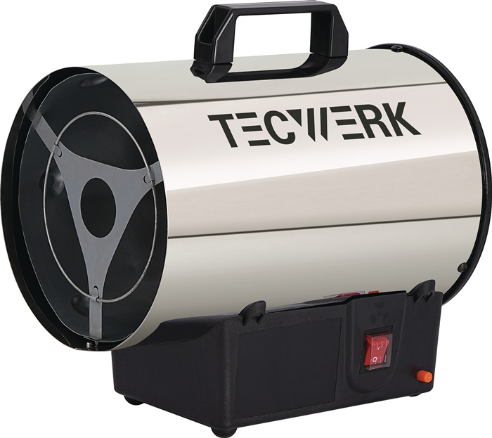 Gasheizer 10 kW 500 m³/h 28 W TECWERK
