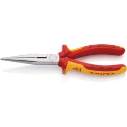 Flachrundzange L.200mm ger.VDE Mehrkomp.-Hüllen KNIPEX