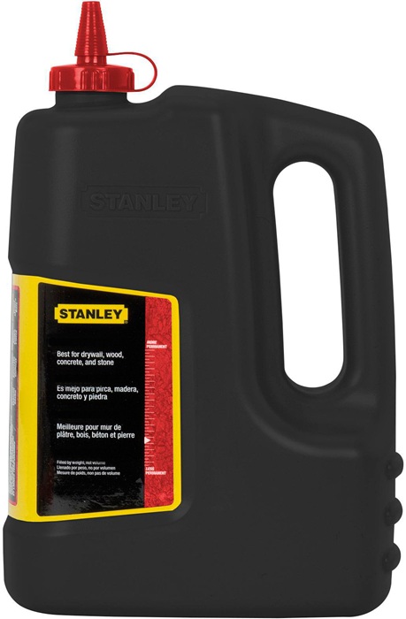 Schlagschnurkreide 1000g rot wasserfest,schwer löslich Ku.-Flasche STANLEY