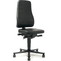 Arbeitsdrehstuhl Highline Rollen Kunstlederpolster schwarz 450-600mm BIMOS
