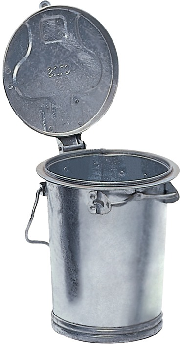 Mülleimer 35l Stahlbl.TZN m.Bügel