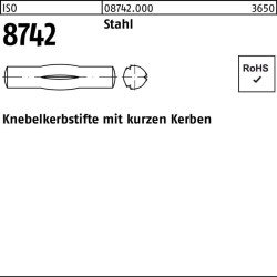 Knebelkerbstift ISO 8742 kurzen Kerben 4x 30 Stahl 100 Stück