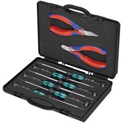Elektronikwerkzeugsatz 8tlg.im Kunststoffkoffer KNIPEX