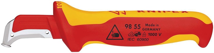 Abmantelungsmesser L.180mm Klingen-L.38mm VDE Mehrkomponentengriff KNIPEX