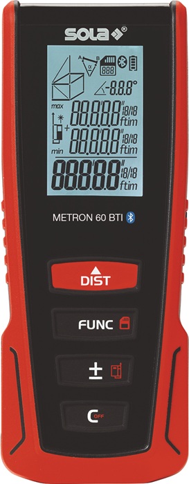 Laserentfernungsmesser METRON 60 BTI 0,05-60m ±1,50mm IP54 SOLA