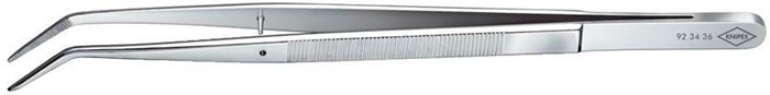 Präzisionspinzette L.155mm 45Grad gew.verchr.KNIPEX