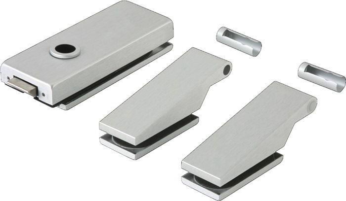 Glastürbeschlag STUDIO Classic LM silberelox.UV Drückerf.vorn DIN L/R DORMA-GLAS
