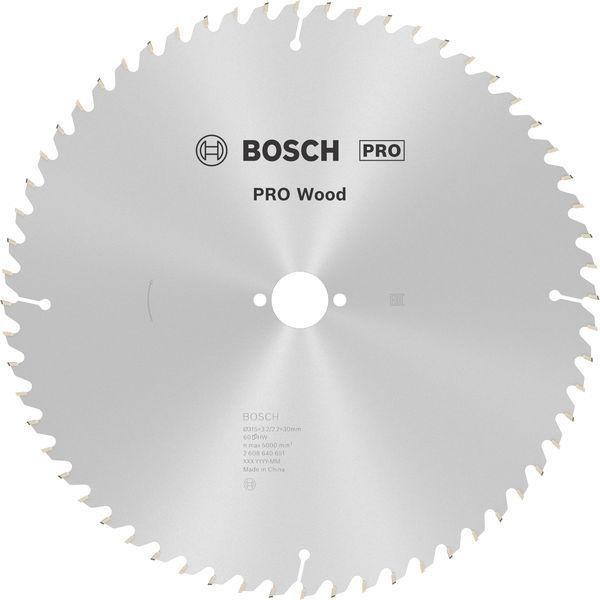 Kreissägeblatt PRO Wood AD 315mm Z.60 WZ Bohr.30mm Schnitt-B.3,2mm HM BOSCH
