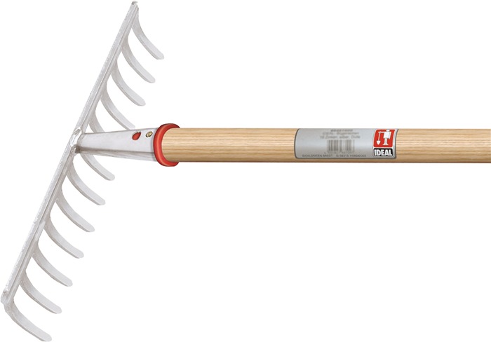 Gartenrechen Arbeits-B.428mm 16 Zinken m.konischer Dülle,o.Stiel IDEAL