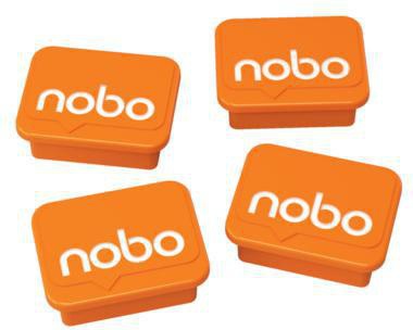 Nobo Magnet 1905327 18x22mm orange 4 St./Pack.