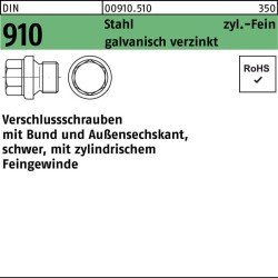 Verschlußschraube DIN 910 Bund/Außen-6-kt M18x1,5 Stahl galv.verz. 25St.