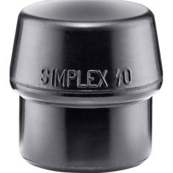 Schonhammerkopf SIMPLEX Kopf-Ø 40mm Gum.schwarz mittelh.HALDER
