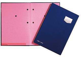PAGNA Unterschriftenmappe de Luxe 24102-02 DIN A4 10Fächer Pappe bl