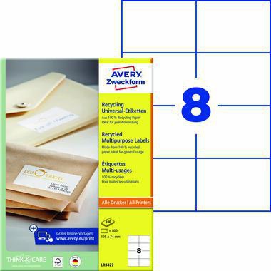 Avery Zweckform Etikett LR3427 RC 105x74mm nws 800St