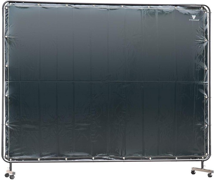 Schweißerschutzwand 2,4x1,8m Schwarz STAHLWERK
