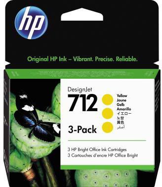 HP Tintenpatrone 3ED79A 712 29ml gelb 3 St./Pack