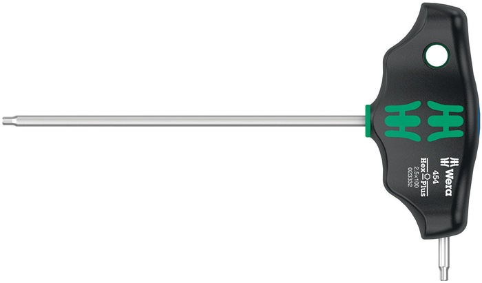 Sechskantschraubendreher 454 SW 2,5mm Klingenlänge 100mm Quergriff Hex-Plus Wera