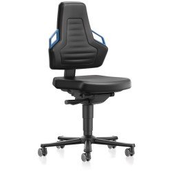 Arbeitsdrehstuhl Nexxit Rl.Grifffarbe blau Kunstlederpolster
