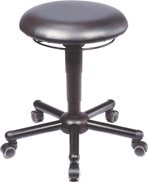 Drehhocker A19 m.Rl.Kunstleder schwarz Sitz-H.465-595mm Hocker MEY