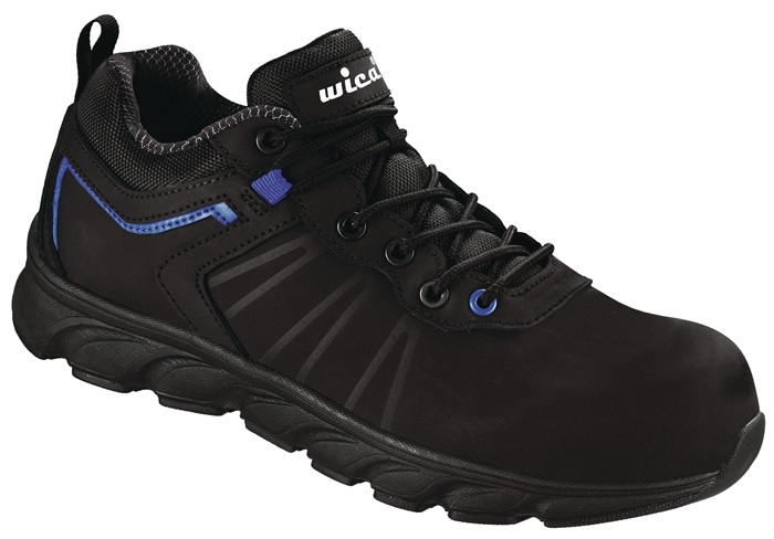 Sicherheitsschuh VEZZO Gr.45 W.10,5 schwarz/blau S3 SRC Action-Nubukleder WICA