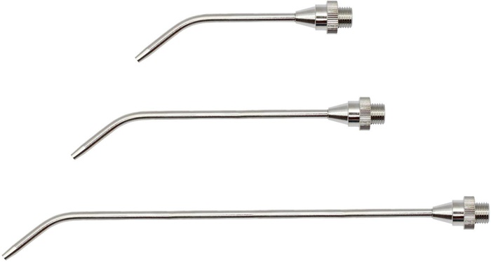 Verlängerungsdüse Bohrung 3,0 mm MS vern. 100 mm lang gebogen