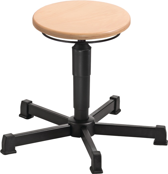 Drehhocker m.Gleiter Buche schwarz Sitz-H.350-480mm Hocker MEY