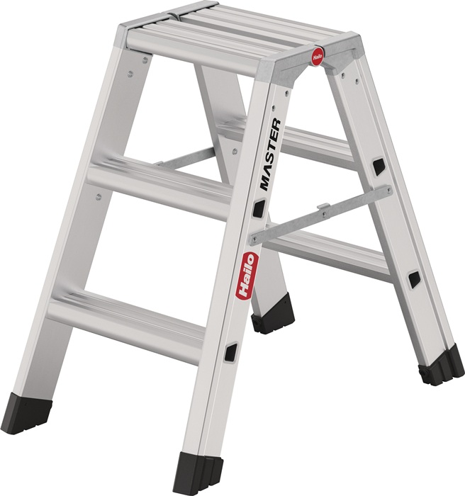 Stahlrohr-Tritt Master D80 Stufen 3 Plattform-H.700mm HAILO