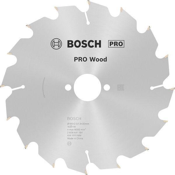 Kreissägeblatt PRO Wood AD 190mm Z.16 WZ Schnitt-B.2mm BOSCH