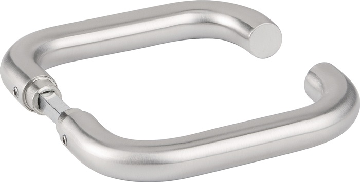 Glastürdrückerpaar 1801 BASIC 01 VA U-Form 4-KT.8mm HERMAT