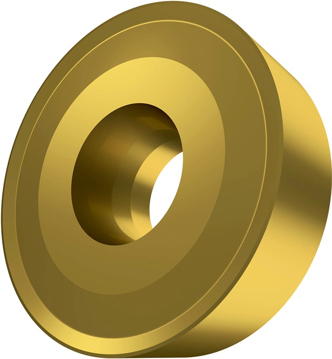Drehwendeschneidplatte ISO RCMX 2006MOS-341:6640 D.6,5mm MT-CVD beschichtet Gold