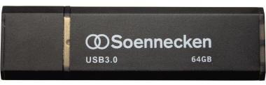 Soennecken USB-Stick 71619 3.0 64GB schwarz/silber