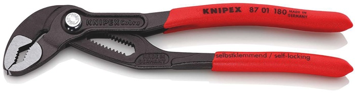 Wasserpumpenzange Cobra® L.180mm Spann-W.36mm pol.Ku.-Überzug KNIPEX