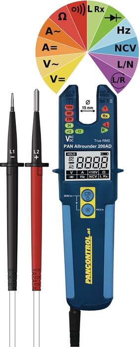 Multimeter PAN Allrounder 200AD 0,1-1500V DC,0,1-1000V AC True RMS PANCONTROL