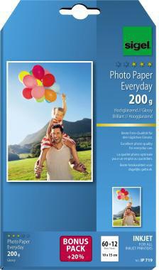 SIGEL Fotopapier Everyday-plus IP719 DIN A6 200g weiß 72 Bl./Pack.