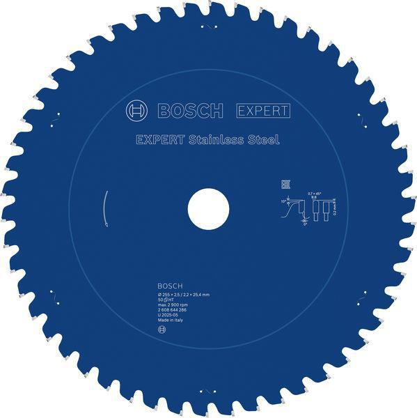Kreissägeblatt EXPERT Stainless Steel AD 255mm Z.50 Bohr.25,4mm Schnitt-B.2,5mm