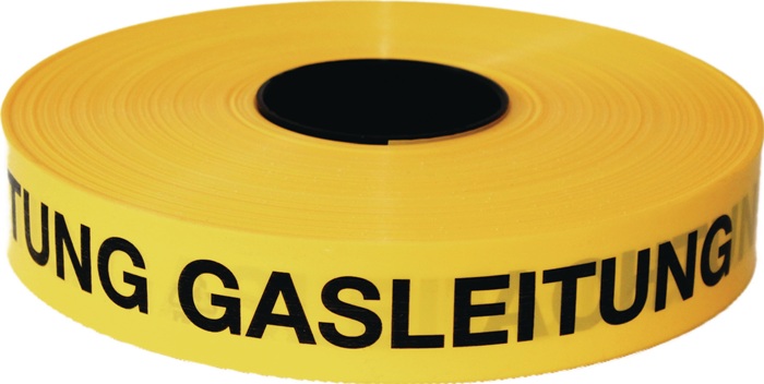 Trassenwarnband Achtung Gasleitung B.40mm L.250m gelb KELMAPLAST