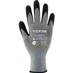 Handschuhe Flex Gr.10 grau/schwarz EN 388 PSA II TECWERK