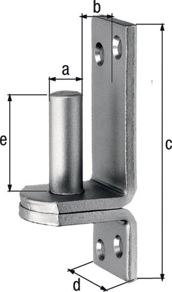 Kloben auf Platte 16x13mm VA GAH