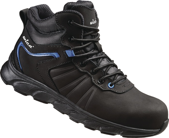 Sicherheitsstiefel Mathi Gr.42 W.10,5 schwarz/blau S3 SRC Leder WICA