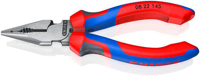 Spitzkombizange L.145mm pol.Comfort-Griff schwarz atram.KNIPEX