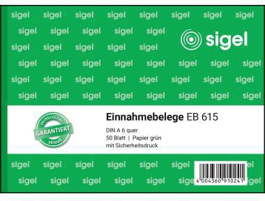 SIGEL Einnahmebeleg EB615 DIN A6 quer 50Blatt