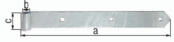 Ladenband B.40mm L.400x40mm S.5mm STA TZN D.13mm rd GAH