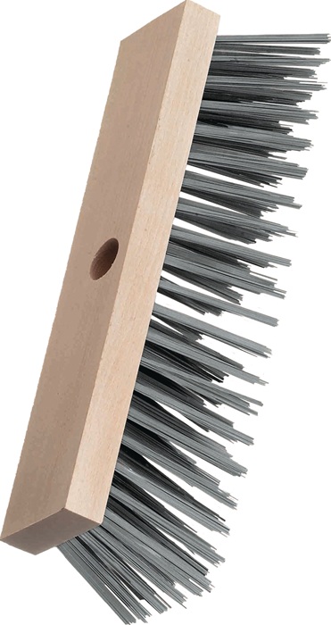 Drahtbesen L.330mm 0,5mm Stahldraht Besatz-L.90mm 6-reihig LESSMANN
