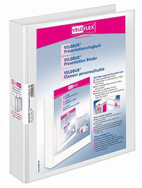 Veloflex Präsentationsringbuch VELODUR 4148190 4Ringe 30mm ws