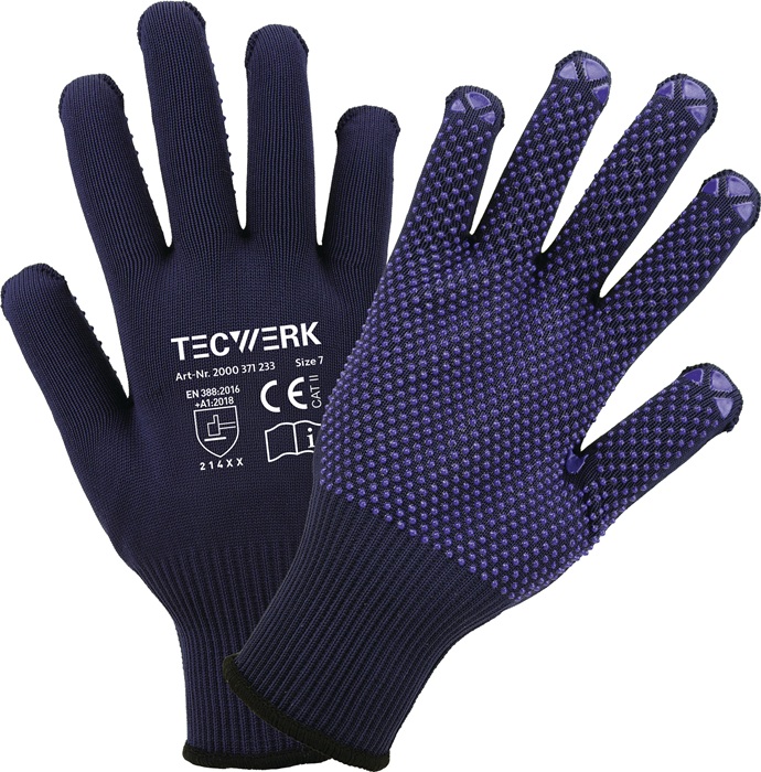 Handschuhe Isar Gr.9 blau EN 388 PSA II TECWERK