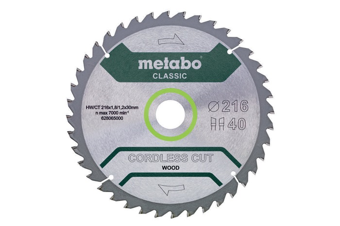 Kreissägeblatt cordless cut wood classic AD 216mm Z.40 Bohr.30mm Schnitt-B.1,8mm