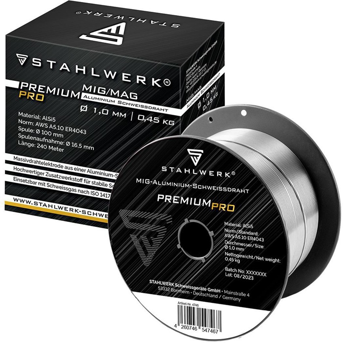 Schweißdraht Alu AlSi5 1,0mm 0,45kg STAHLWERK
